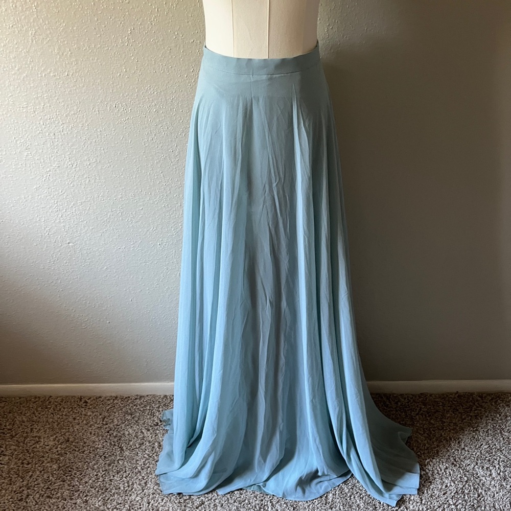 Sky Blue Chiffon Maxi Skirt Size 20